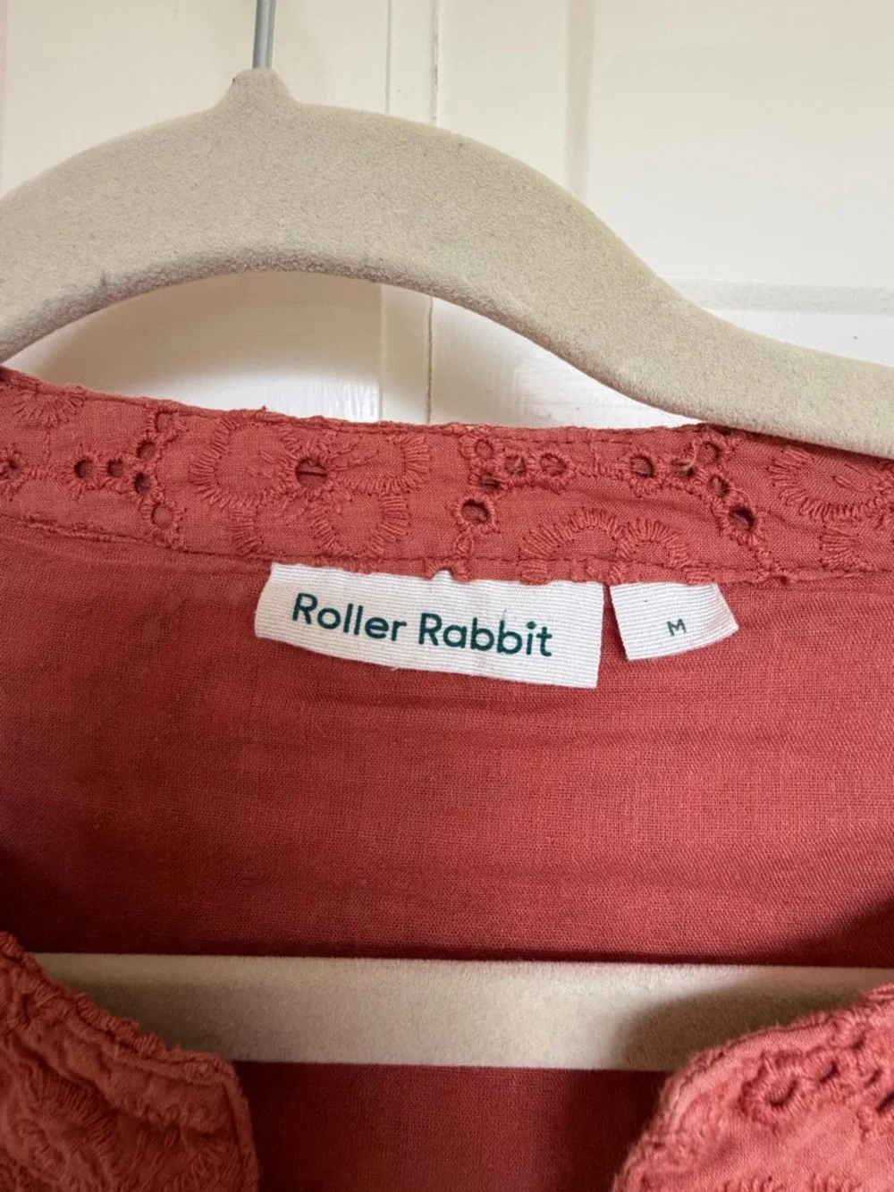 Roller Rabbit Orange Eyelet Swing Mini Dress - Picture 4 of 6
